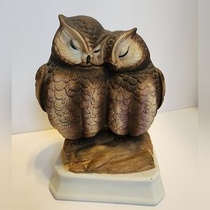 Gorham Vintage Love Birds Owls Music Box